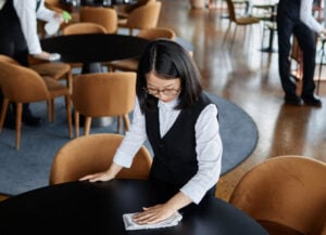 woman working at restaurant